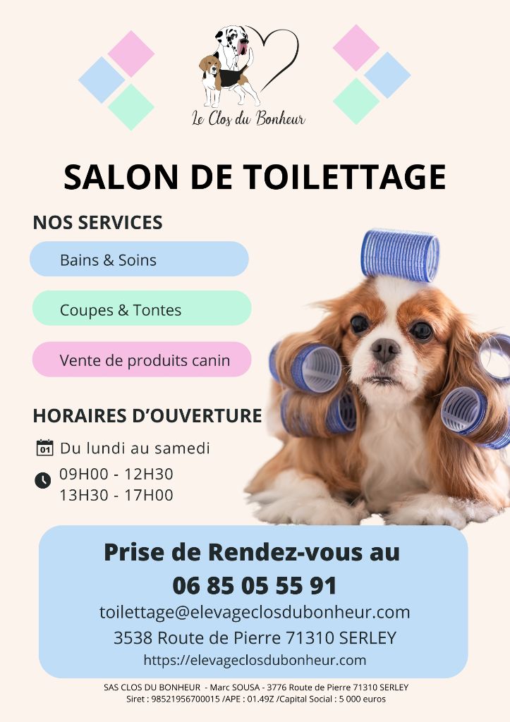 du clos du bonheur - Notre salon de toilettage vous accueille !